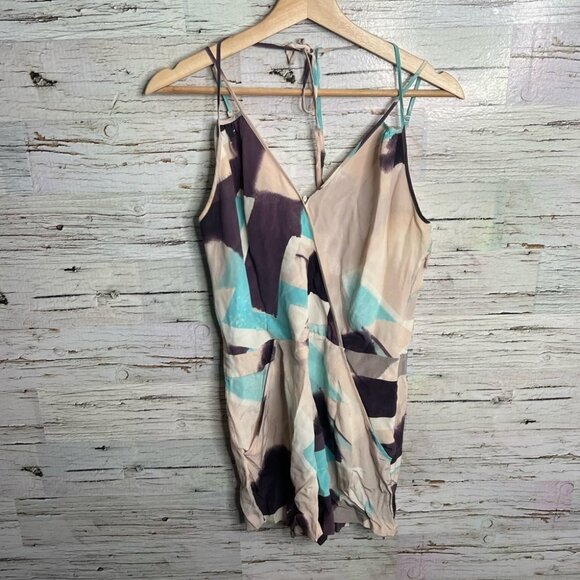 Armani exchange romper tan  blue size 6 - Picture 1 of 8